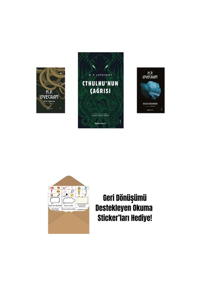 H.p. Lovecraft - Bütün Romanları Ciltli + Cthulhu'nun Çağrısı + Delilik Dağlarında + Okuma Sticker'ları