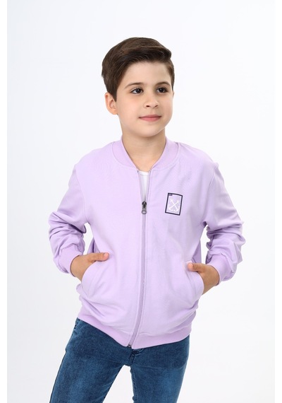 Toontoy Kids Toontoy Erkek Çocuk Kolej Yaka Fermuarlı Cepli Nakış Baskılı Örme Hırka - 2 İplik Lila Toontoy Kids Toontoy Erkek Çocuk Kolej Yaka Fermuarlı Cepli Nakış Baskılı Örme Hırka - 2 İplik Lila