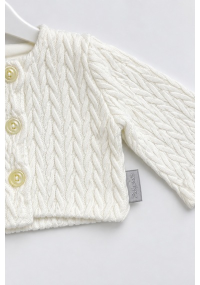 Kız Bebek Örme Bolero 15619 Ekru