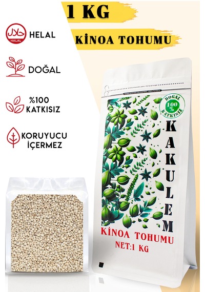 Kakulem Sertifikalı 1 Kg Glutensiz Beyaz Kinoa Tohumu Tane
