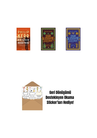 Bir Yunan Hediyesi + Dahi İkizlerin Serüvenleri - Katmandu'nun Kobra Kralı + Dahi İkizlerin Serüvenleri - Babilli Mavi Cin + Okuma Sticker'ları