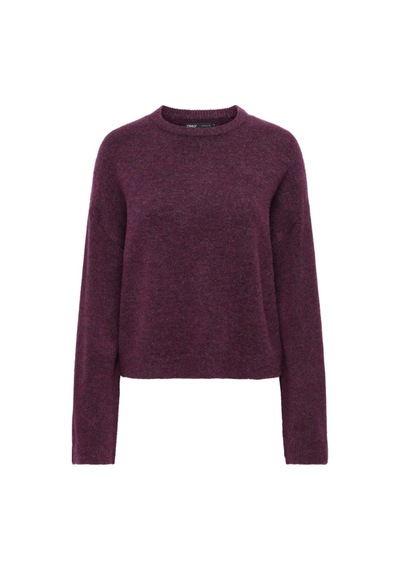 Only Kadın Onlsımonı L/s O-neck Kazak - 15368976 Bordo