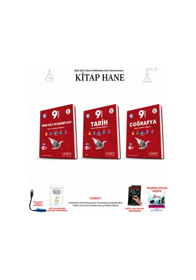 Limit 9. Sınıf Edebiyat Tarih Coğrafya Konu Anlatım 3 Kitap Seti