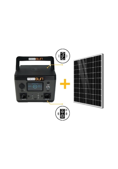 Power Station Taşınabilir Güç İstasyonu 540wh Lityum Batarya,500 W Çıkış Gücü + 160watt Solar Panel
