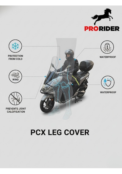 Prorider Motosiklet Premium Diz Örtüsü Honda Pcx Uyumlu Su Ve Rüzgar Geçirmez Kışlık Koruma Siyah