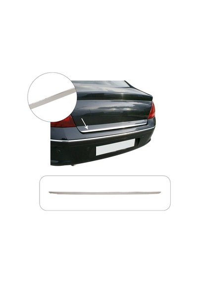 Peugeot 407 Uyumlu 2004-2010 Krom Bagaj Alt Çıtası Paslanmaz Çelik