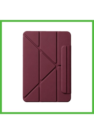 Vaveni İpad 2025 10.9 10.nesil A16 Edz Manyetik Standlı Tablet Kılıfı - Mürdüm Arz