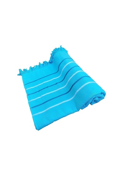 Peştemal Plaj Havlusu %100 Pamuklu 70x150 Cm Turkuaz Waves Çok Renkli