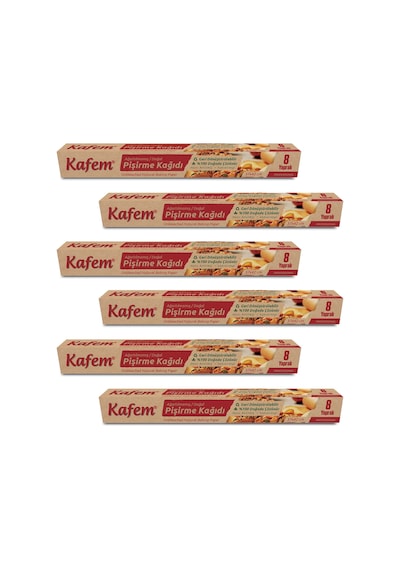 Kafem Yağlı Pişirme Kağıdı Doğal 37x42cm 8 Yaprak X 6 Adet