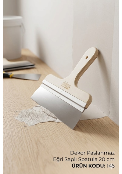 Dekor Paslanmaz Eğri Saplı Spatula 20 Cm Ürün Kodu : 145