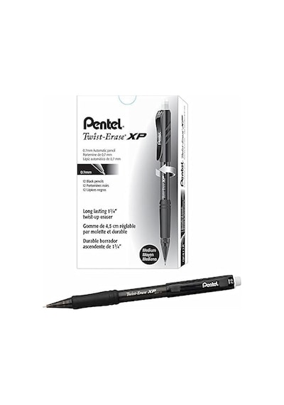 Pentel 0.7 Mm Metal Klipsli Büyük Boy Silgili Versatil Si Yah Diğer