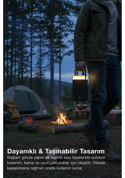 80.000 Mah Süper Kapasiteli Led Işıklı Powerbank Hızlı Şarj, Usb-c & Çoklu Cihaz Desteği Siyah