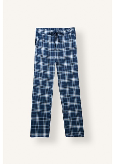 Defacto Regular Fit Ekose Düz Paça Pijama Altı I8496ax26auın246 İndigo-ın246