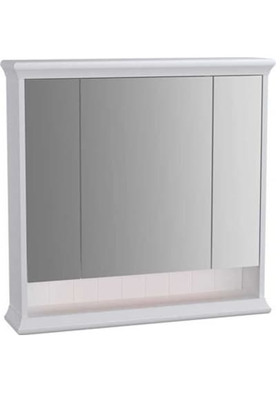 VitrA Valarte Aydınlatmalı Dolaplı Ayna 80 Cm Mat Beyaz 62231 Beyaz