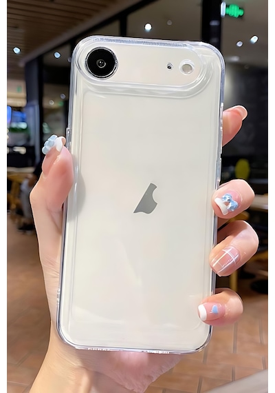 Fibaks iPhone 17 Air Uyumlu Kılıf Renksiz Şeffaf Kamera Korumalı Yumuşak Darbe Emici Ince Esnek Silikon Kapak