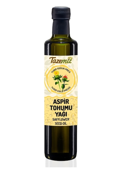 Tazemiz Soğuk Sıkım Aspir Tohumu Yağı 500 ML