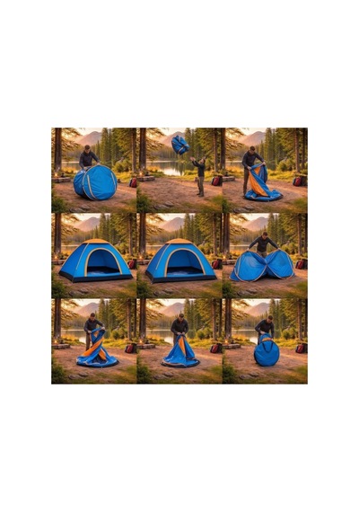 Buffer 3 Kişilik Yarı Otomatik Kurulum Kamp Çadırı Suya Dayanıklı, Taşıma Çantalı Outdoor Aile Ça Yeşil