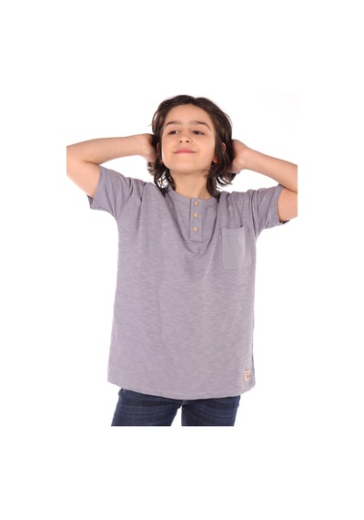 Toontoy Kids Toontoy Erkek Çocuk Baskılı Bisiklet Yaka Düğmeli Tek Cepli Kısa Kollu Tişört Koyu Gri Toontoy Kids Toontoy Erkek Çocuk Baskılı Bisiklet Yaka Düğmeli Tek Cepli Kısa Kollu Tişört Koyu Gri