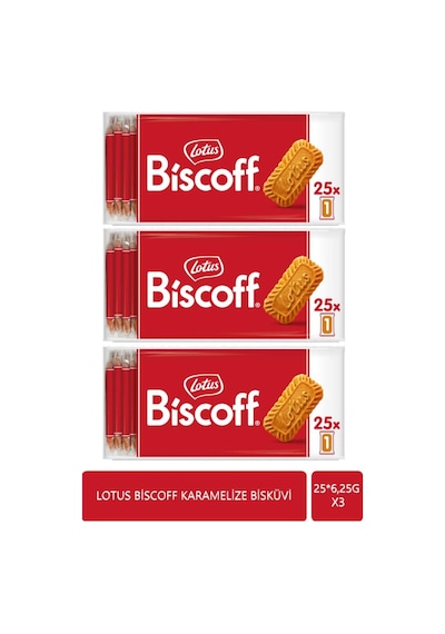 Biscoff 25 6,25 G Karamelize Mini Bisküvi X 3