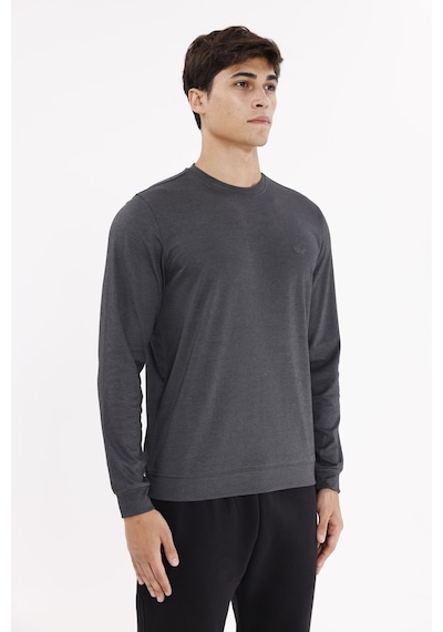 Rowinger Merserize Efektli Yumuşak Doku Ayarlanabilir Kapüşonlu Rahat Kalıp Kapüşonlu Sweatshirt Black