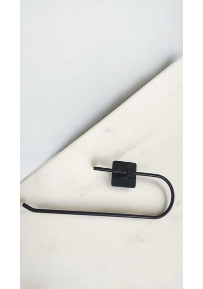Yapışkanlı Demir Havlu Askısı 25 X 13 Siyah Metal Tr Siyah Metal Diğer