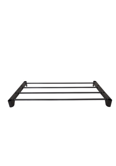 Teno Çok Amaçlı Raf - 4 Katlı Metal Ayakkabılık - Organizer - Siyah