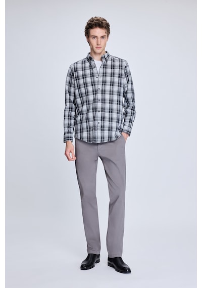 Hatemoğlu Gri Slim Fit Kareli Düğmeli Yaka Uzun Kollu Pamuklu Gömlek 19151010014a 140 1964071 Gri Hatemoğlu Gri Slim Fit Kareli Düğmeli Yaka Uzun Kollu Pamuklu Gömlek 19151010014a 140 1964071 Gri