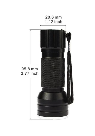 Valkyrie 21 Led 395nm Güneş Işığı Eltraviyole Uv El Feneri - Siya Siyah