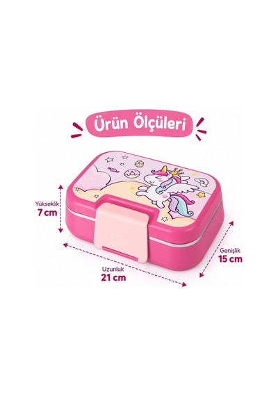Titiz Happii 1030 Ml Çelik Bölmeli Beslenme Kabı Sızdırmaz Silikon Contalı Çatal Kaşık Setli Çok Renkli