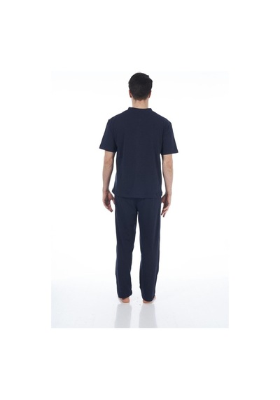 Estiva 22261 Erkek Penye Apolet Desenli Kısa Kollu Pijama Takımı