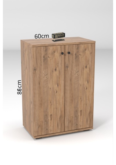 Kapaklı Ayakkabılık Ceviz Beyaz 86 Cm Çok Renkli