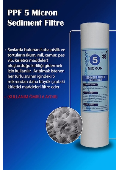 WaterMelon Açık Kasa Su Arıtma Cihazı Filtre 6 Aşama Cift Sedimentli Ph+ Alkalin WaterMelon Membran