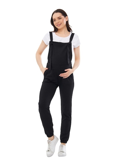 Luvmabelly Myra6400 Hamile Jogger Salopet-siyah