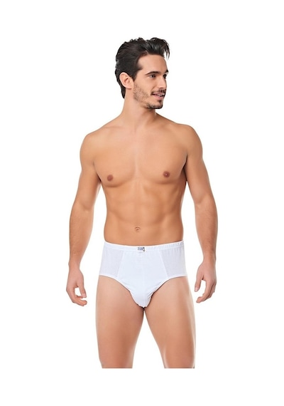 Seher Yıldızı Erkek Slip Külot Beyaz Renk Erkek Külot Pamuk