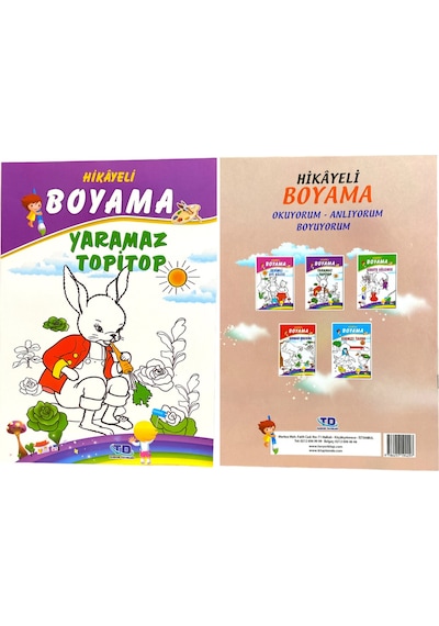 Hikayeli Boyama Kitapları 5'li Hikaye İle Boya