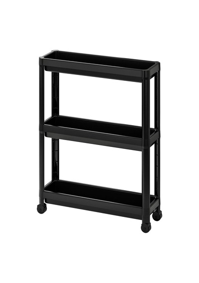Ikea Vesken Servis Sehpası Siyah 54x18x71 Cm