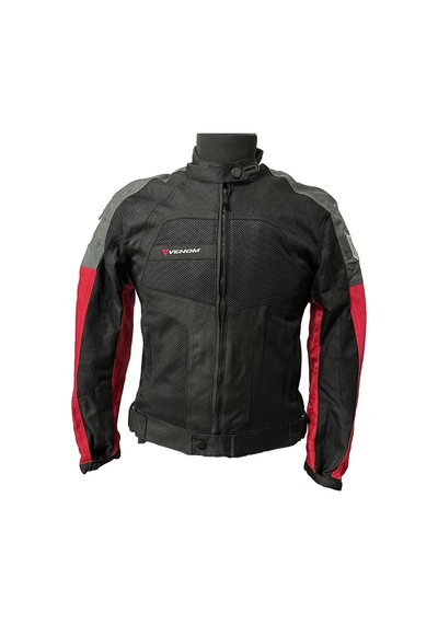 Venom Dynamic 4 Mevsim Siyah Gri Kırmızı Motosiklet Montu