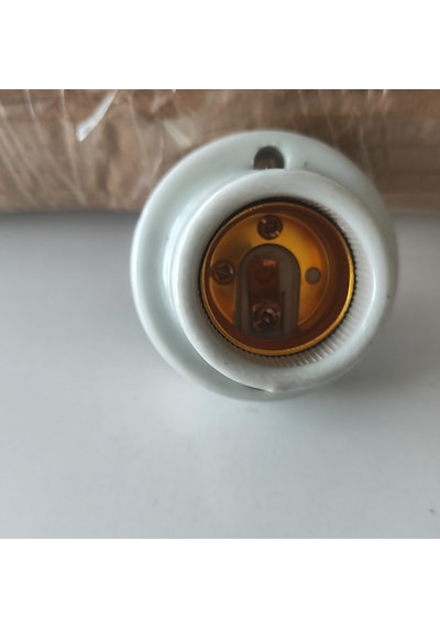 E27 Standart Porselen Duy - Yüksek Isı Dirençli Yanmaz Duy - 4a 250v Yıldız E27