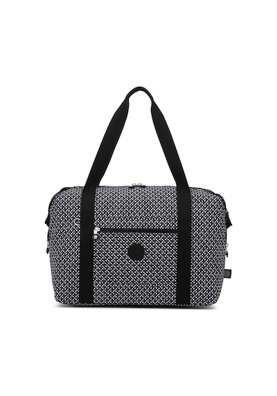 Smart Bags Orta Boy Su Geçirmez Extra Hafif Krınkıl Kumaş El Valizi Ve Spor Çantası Siyah/beyaz