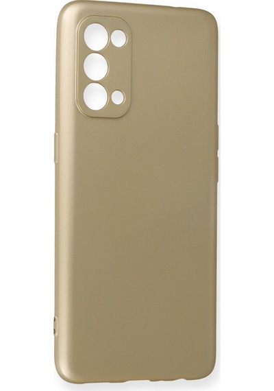 Newface Oppo Reno 5 Kılıf First Silikon - Gold Gold