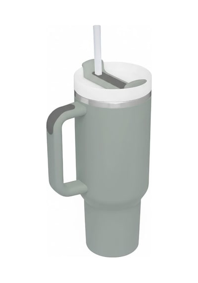 Perlotus 1200 Ml Pipetli Termos Matara Çift Katman Çelik, 6 Saat Soğuk Tutma Sızdırmaz Yeşil