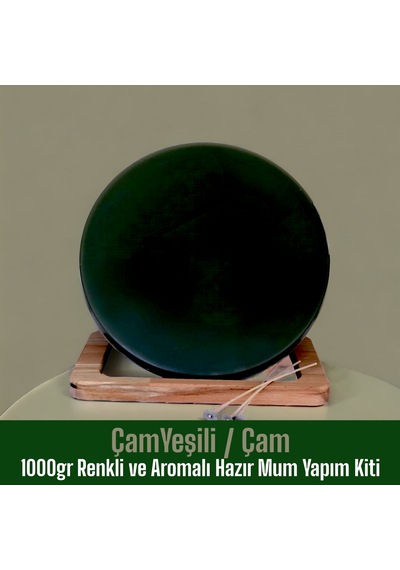 Tabsecret Candle 1kg Renkli-aromalı Mum Yapım Kiti Koyu Yeşil-çam