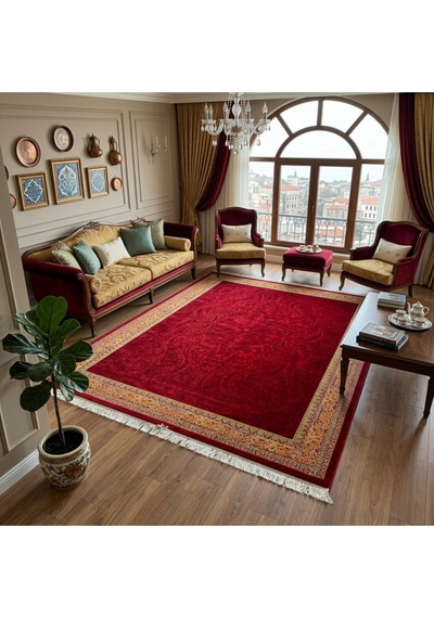 Şehzade 200 X 300 İpek Halı Kırmızı