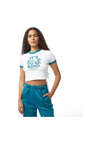 Tjw Slim Crp Novelty1 Ringer Tee T-shirt BEYAZ