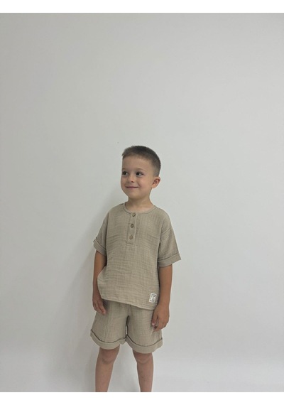 Oliven The Kid Oliventhekid Müslin Unisex Çocuk Takım Krem Krem