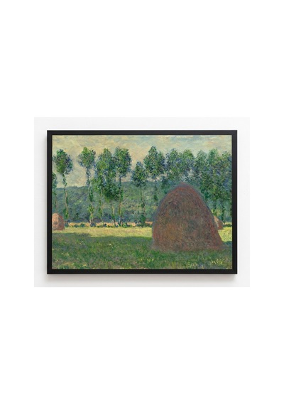 Monet Giverny Yakınlarında Saman Yığını Çerçevesiz Poster 30x42 Cm A3 Tablo Empresyonist