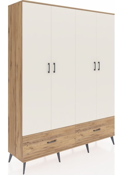 Hyperion Gardrop 6 Raflı 2 Çekmeceli 2 Askılı 176x44x221 Çam-aytaşı/çam Aytaşı/çam