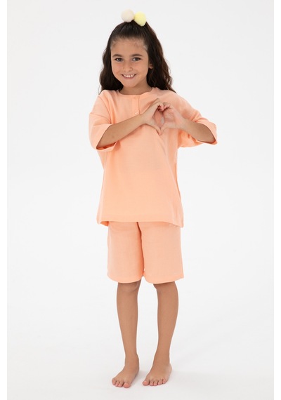 U.S. Polo Assn. U.s. Polo Assn. Kız Çocuk Somon Pijama Takım 50312537-vr047