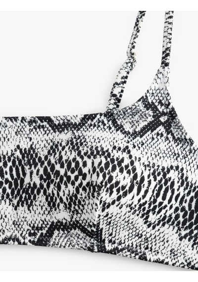 Koton Hafif Destekli Yılan Desenli İnce Askılı Bralet Bikini Üstü Siyah Desenli 5sak10123mm Siyah Desenli Koton Hafif Destekli Yılan Desenli İnce Askılı Bralet Bikini Üstü Siyah Desenli 5sak10123mm Siyah Desenli