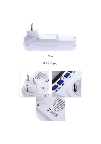 Wattmetre Priz Tipi 16A 3680W Enerji Sarfiyat Ölçer N11.91
